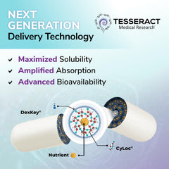 Tesseract NOX Flo SR citrus flavonoids highlight antioxidant support.