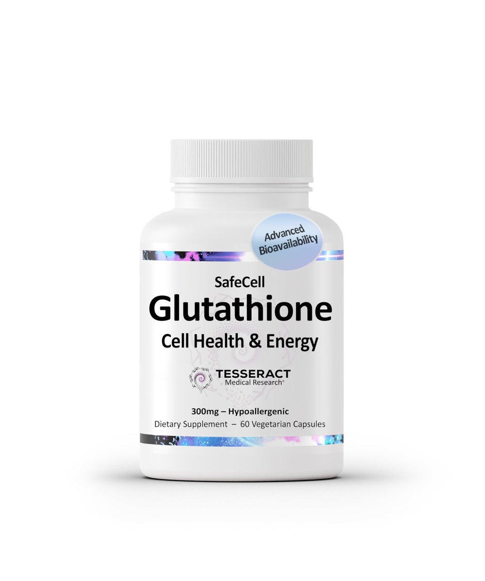 SafeCell S-Acetyl Glutathione 300mg – 60 vegetarian capsules bottle with label