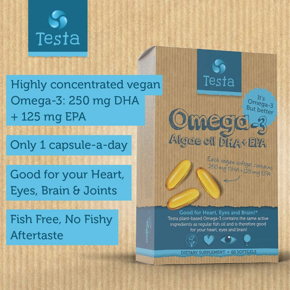 Sustainable packaging for Testa Omega-3 algae oil