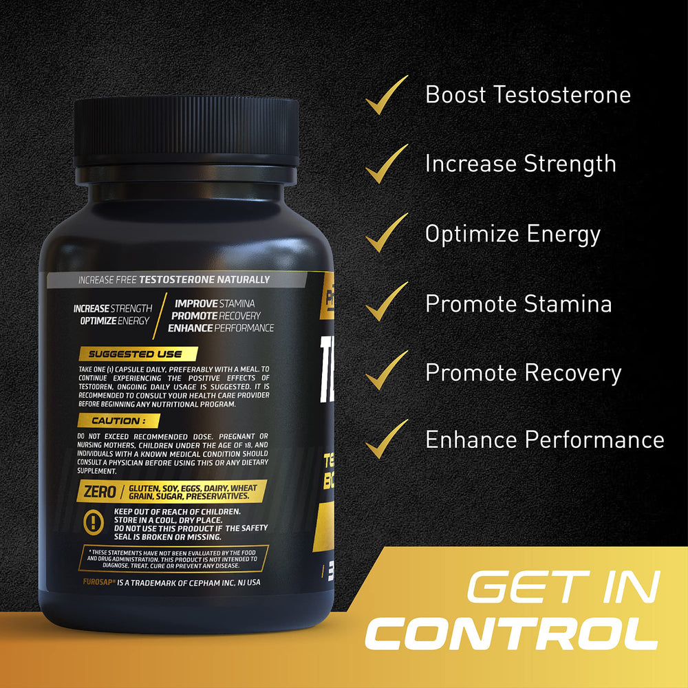 Man lifting weights reflecting increased energy from Testodren