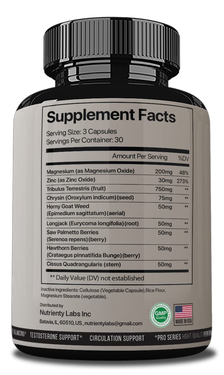 Premium ingredients in TestosPrimel Advanced Formula container