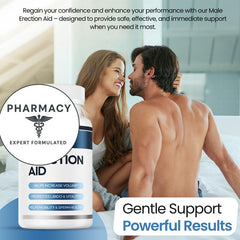 Front label highlighting 3rd party lab tested and key ingredients maca, epimedium, tongkat ali