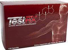 TESTRX capsules close-up highlighting energy and recovery support