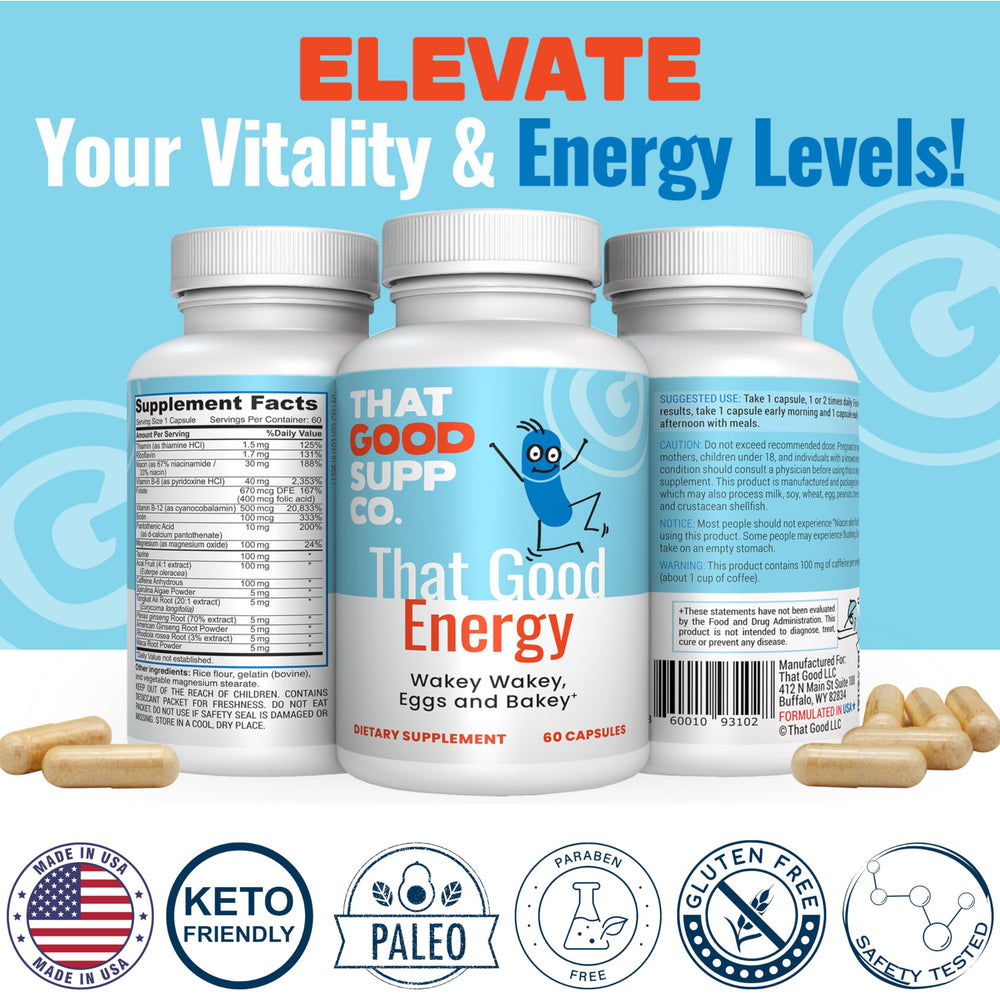 That Good Energy B vitamins complex highlights broad energy support