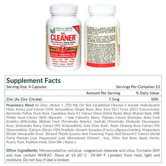 Marketing image with The Cleaner Detox branding and capsules
