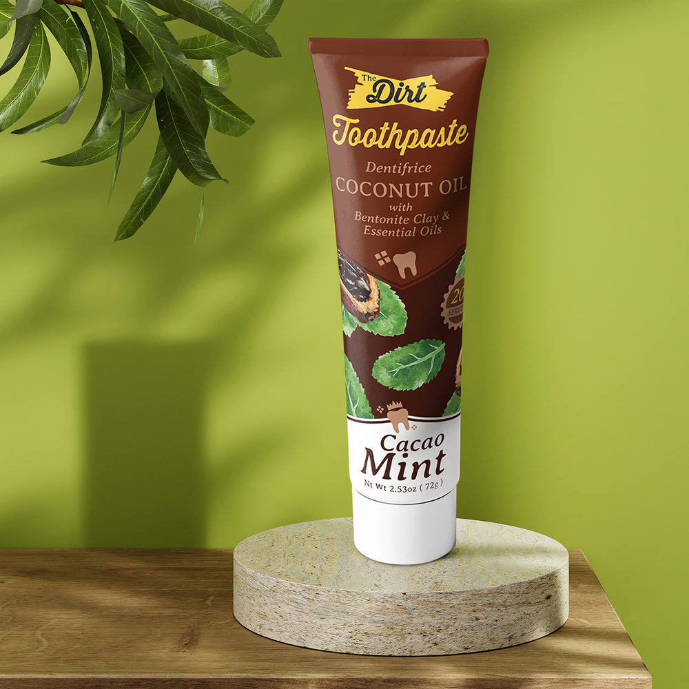 Natural ingredients concept with mint and clay