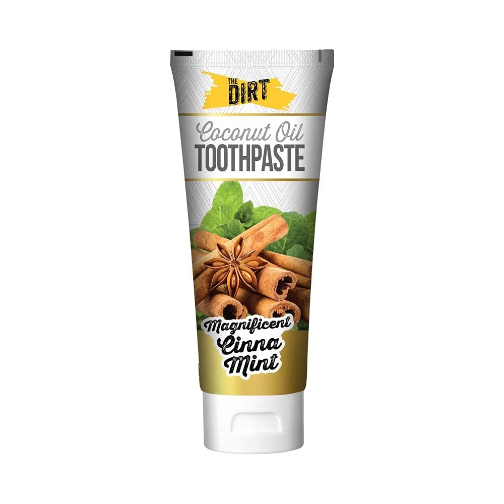 THE DIRT Coconut Oil Toothpaste - Cinnna Mint Flavor, 35g (6 Week Supply)