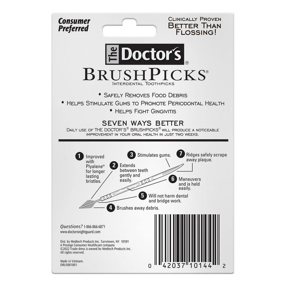 Brand packaging and branding for The Doctor's BrushPicks.