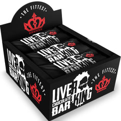 The Fittest Ever THE FITTEST Chocolate Chip Liver King Bar packaging highlighting high-protein carnivore snack for sustained energy