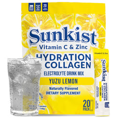 The Frozen Bean Sunkist hydration collagen lemon glass highlights skin, hair, nails support with refreshing taste.