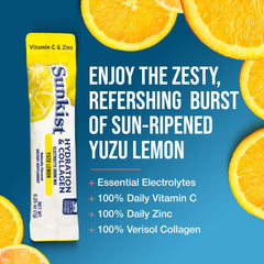 The Frozen Bean Sunkist Yuzu Lemon packet delivers zesty hydration on demand.