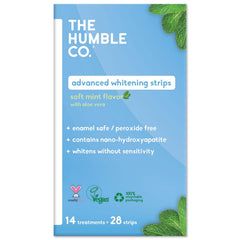 Front packaging of The Humble Co. Advanced Whitening Strips