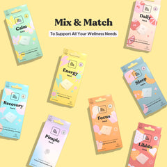 Label highlighting vegan, gluten-free, cruelty-free attributes on Patch packaging