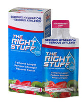 The Right Stuff electrolyte drink concentrate bottle pour supports cramp prevention during workouts.