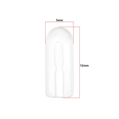 Soft silicone nose pads showing 12x5mm size