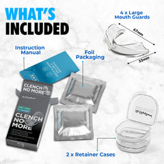 Side view of TheSleepGuard pack of 4 large men's mouth guards