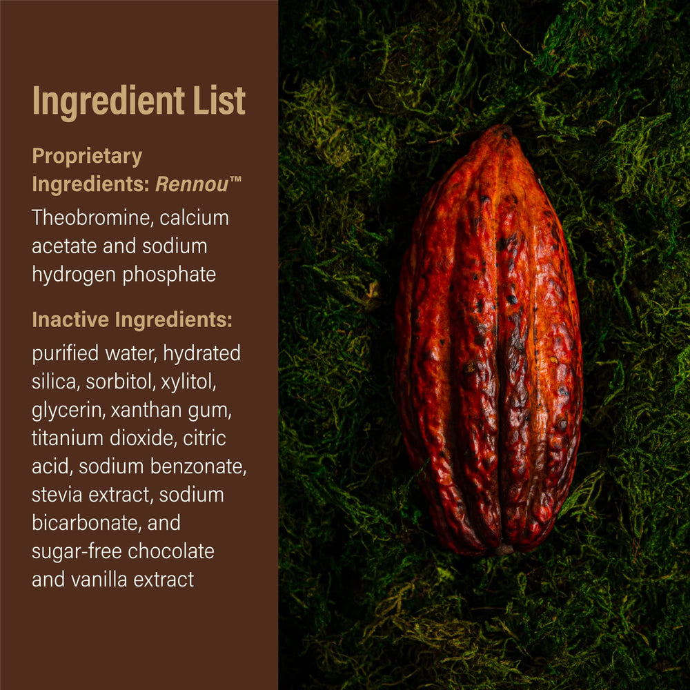 Theodent logo with chocolate imagery