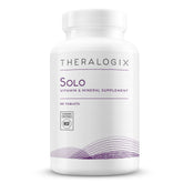 Theralogix Solo Iron-Free Multivitamin bottle front view with 90 tablets