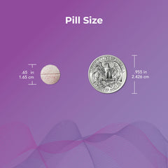 Close-up of berry-flavored Theratonin chewable tablet