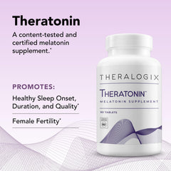 NSF-certified purity and potency label for Theralogix Theratonin