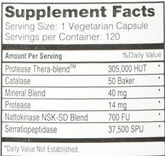 Serving size information on Theramedix BioSet Immune Support label
