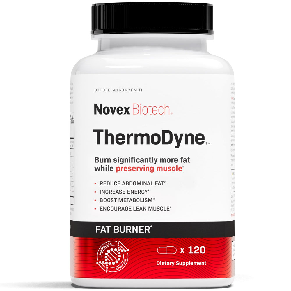 Novex Biotech ThermoDyne bottle label close-up