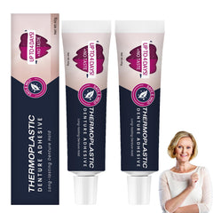 Thermoplastic Denture Adhesive bottle and packaging showing Ultra Max Hold