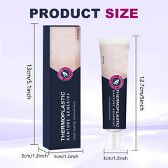 Step by step usage with thin layer application and inserting dentures