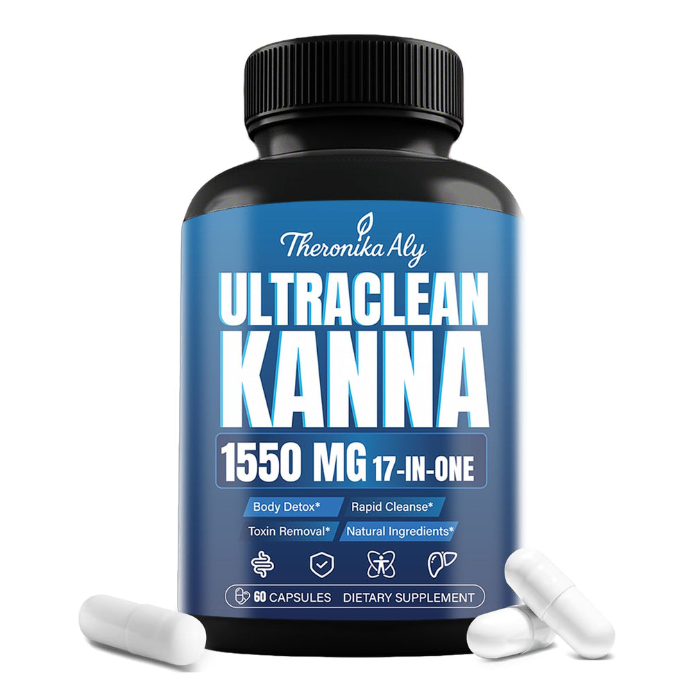 Theronika Aly 17-in-ONE bottle, ready for a convenient daily detox routine.