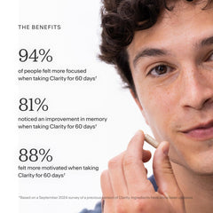 Thesis Clarity bottle back with nutrition information