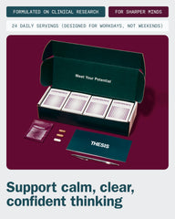 Packaging shot of Thesis Confidence box and bottle