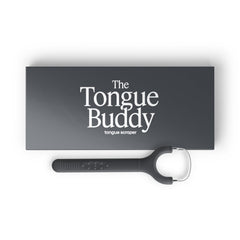 TheTongueBuddy Onyx Black tongue scraper front view