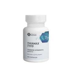 Thiamax Vitamin B1 TTFD original formula bottle and capsules