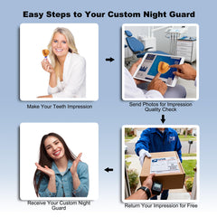 Night guard available with thickness options 1.0mm, 1.5mm, and 2.0mm