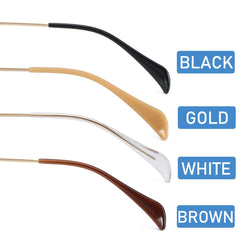 End tips fitted on thin metal eyewear legs