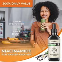 Back view of Think Above Niacinamide bottle showing ingredients