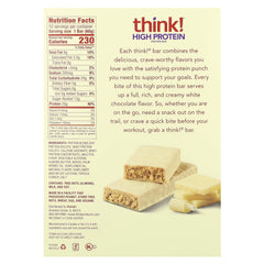 Think Thin high protein bar texture close-up highlighting protein-packed bite