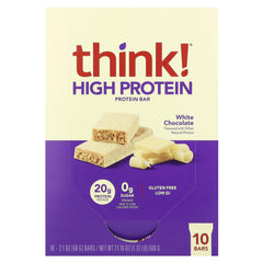 Think Thin White Chocolate bar unwrapped showing creamy texture for on-the-go snack