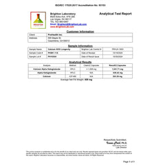 Third-party lab results available online