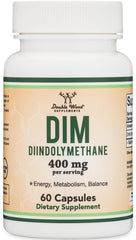 Third-party tested, vegetarian safe, non-GMO and gluten-free DIM supplement
