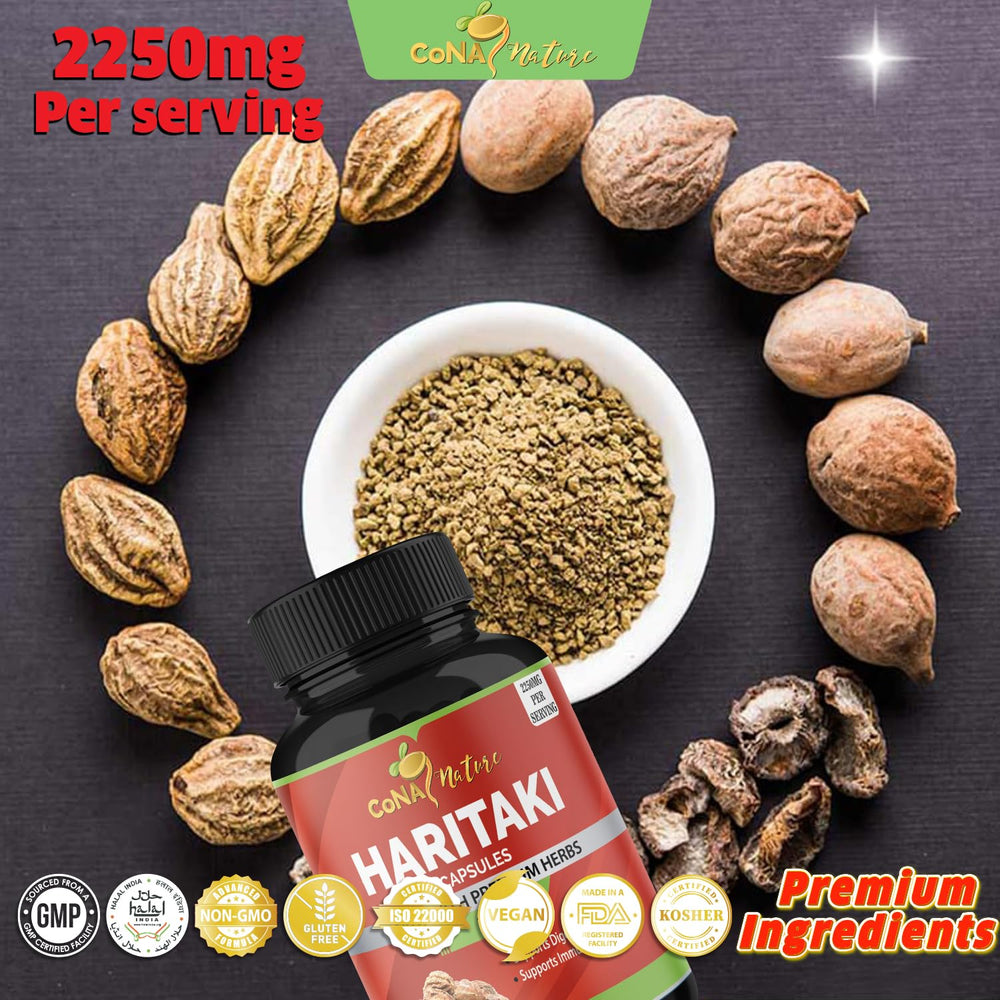 Third-party testing badge for Haritaki capsules