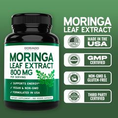 Third-party tested organic moringa supplement