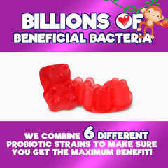 Third-party tested badge on probiotic gummies packaging