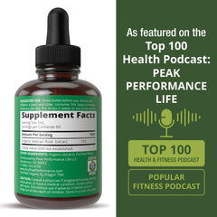 Third-party tested for purity badge on valerian drops