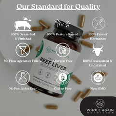 Third-party testing seal on liver capsule packaging