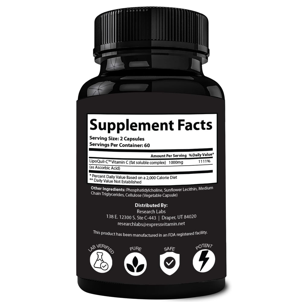 Third-party tested liposomal vitamin C analysis