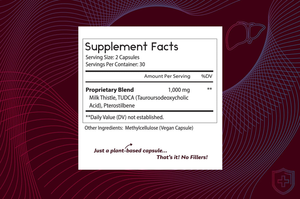 Thomas' Tudca bottle badge shows non-GMO and dairy-free formulation.