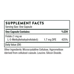 Methylfolate active B9 supplement capsules