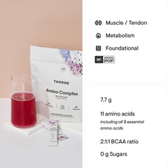 Glass of Berry flavored Amino Complex drink