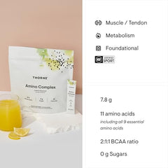 Serving scoop of THORNE Amino Complex Lemon